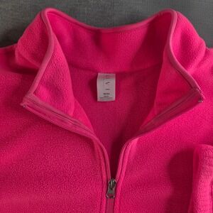 Lane Bryant Fleece Quarter Zip Sweatshirt Womens plus size 18/20 Neon Pink
